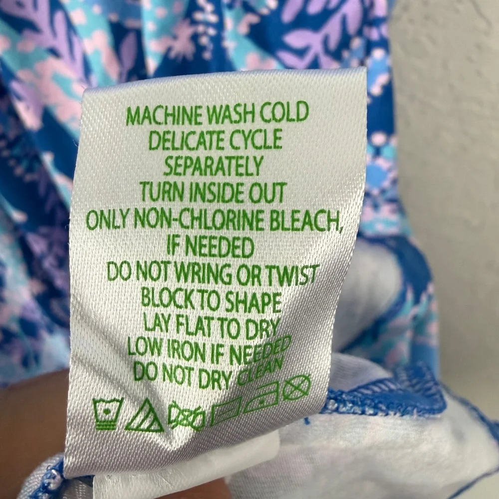 Lily Pulitzer Womens Minka Blue Floral Skirted Romper XS - Picture 6 of 10